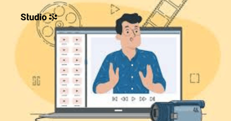 video resume Bangladesh illustration showing job seeker creating a polished video CV for recruiters