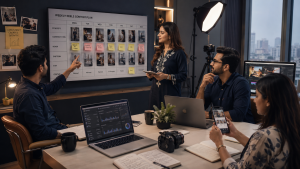 Hero image showing Bangladeshi brand planning weekly Reels