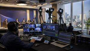 Professional multi-camera live-streaming control desk in Dhaka