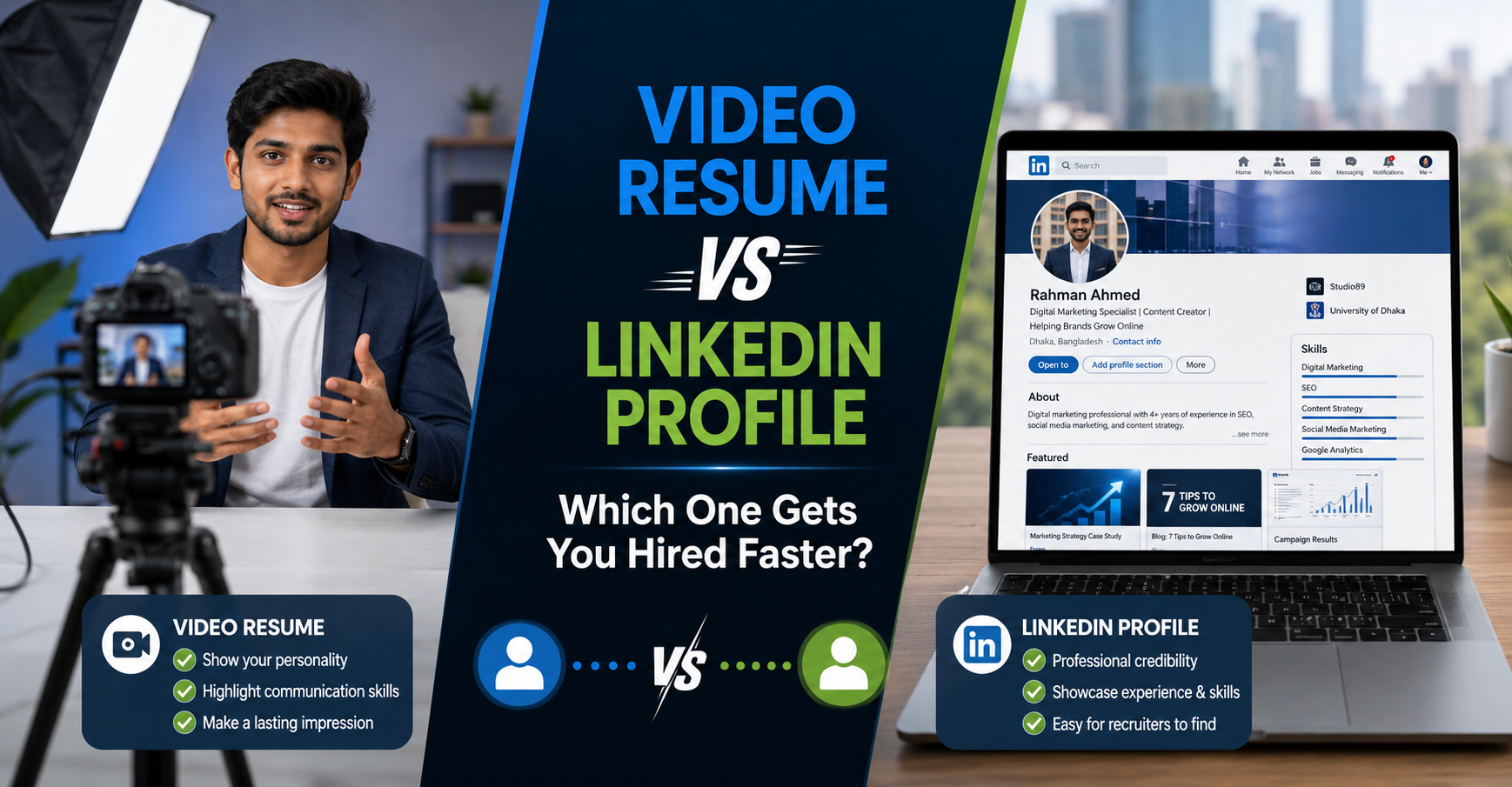 video resume vs LinkedIn profile