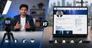 Job seeker recording video