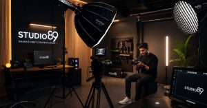 Modern Studio89 camera and lighting setup