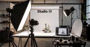 Professional product photography setup