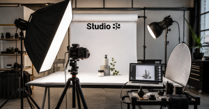Professional product photography setup